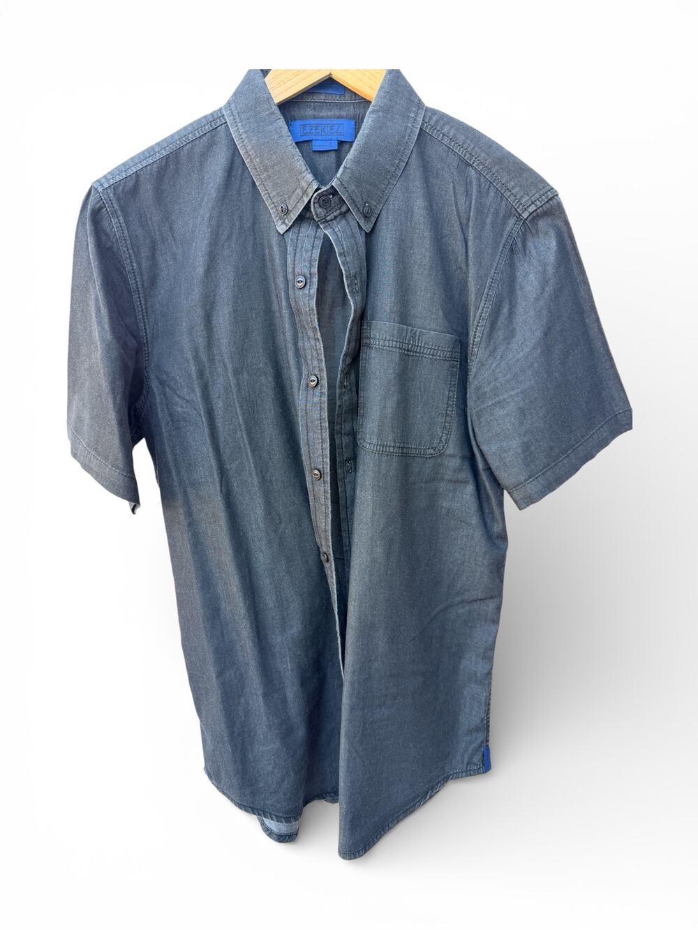 Ezekiel Gray Short Sleeve Button Up Shirt Large